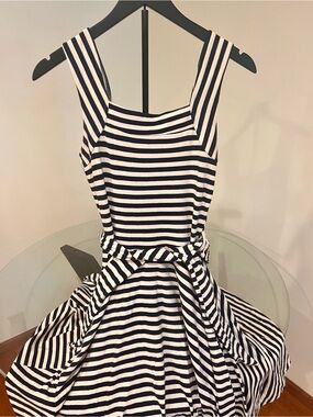 Effie's Heart Navy & White Striped Sleeveless Dress